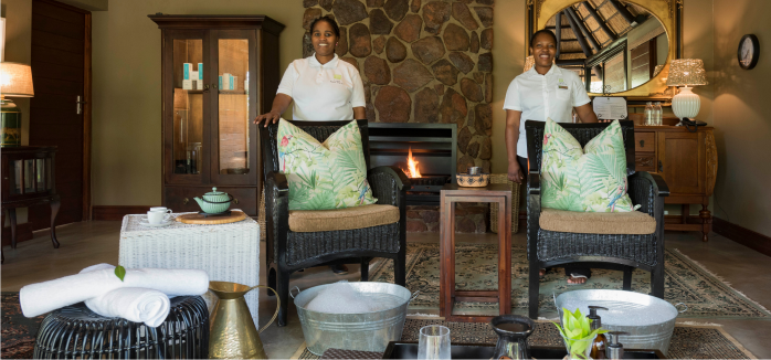 Snapshot of Camp Ndlovu's devoted staff, ensuring your comfortable and memorable stay.