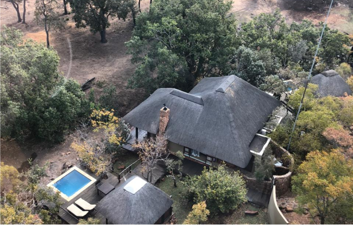 Impressive bird's-eye view showcasing sprawling, breathtaking expanse of Camp Ndlovu.
